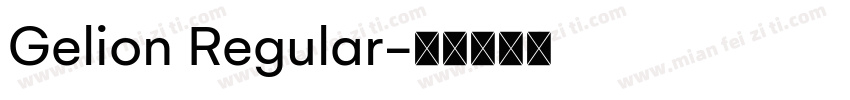 Gelion Regular字体转换